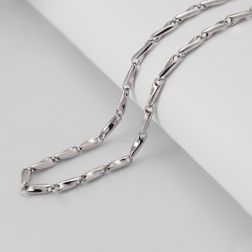 Collana 50cm Tubolare Spirale Oro Bianco