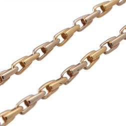 Collana Maglia Contrapposta Oro Giallo e Bianco