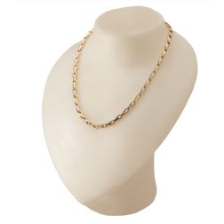 Necklace  Opposing Links in Yellow and White Gold