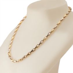 Necklace  Opposing Links in Yellow and White Gold