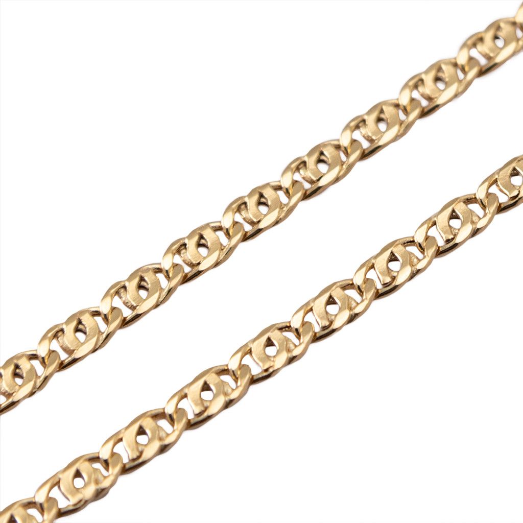 Necklace 50cm x3,60mm faceted tiger chain