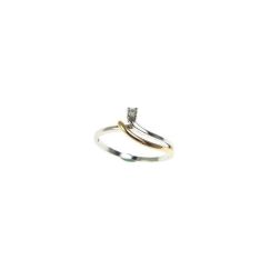 Diamond Solitary Easy White and Rose Gold