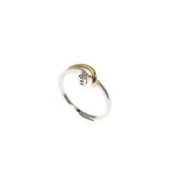 Diamond Solitary Easy White and Rose Gold