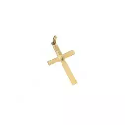 Croce Rigata in Oro Giallo e Bianco retro