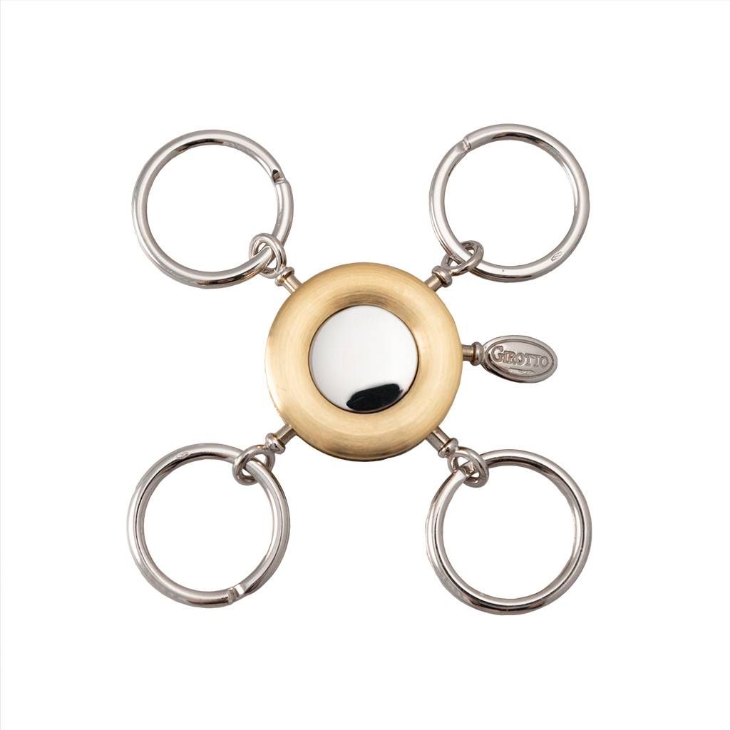 Girotto 4 Brisè Yellow and White Gold Keychain