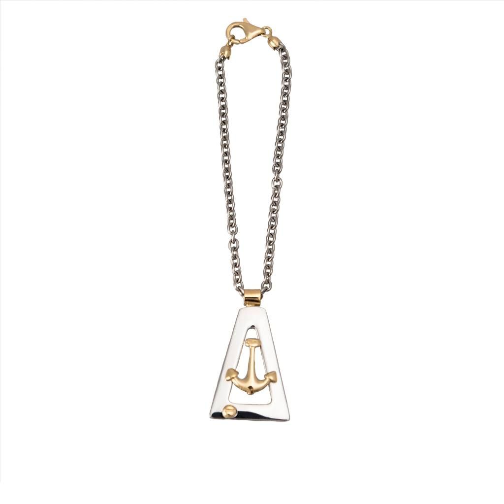 Triangular SeaMan Keychain with Anchor