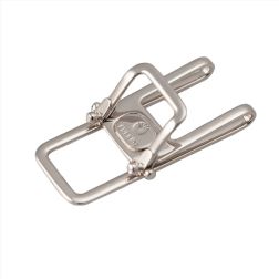 Squared White Gold Spring Money Clip