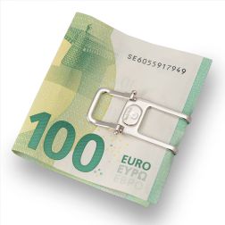 Squared White Gold Spring Money Clip