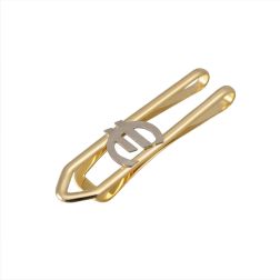 Yellow Gold Pointed Clip Money Clip with White Gold €