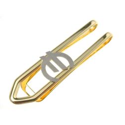 Yellow Gold Pointed Clip Money Clip with White Gold €