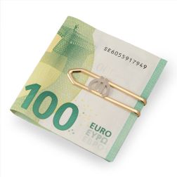 Yellow Gold Pointed Clip Money Clip with White Gold €