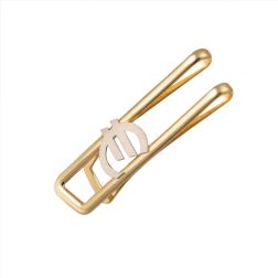 Yellow Gold Oblique Clip Money Clip with White Gold €