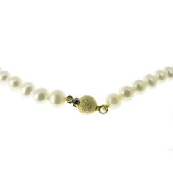 Necklace Pearls with Diamond coated Ball