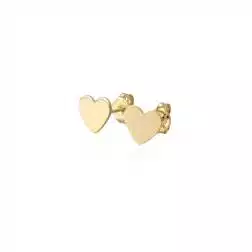 Orecchini Cuore Piatto Oro Giallo