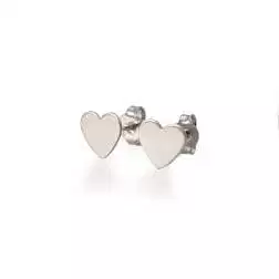 Orecchini Cuore Piatto Oro Bianco