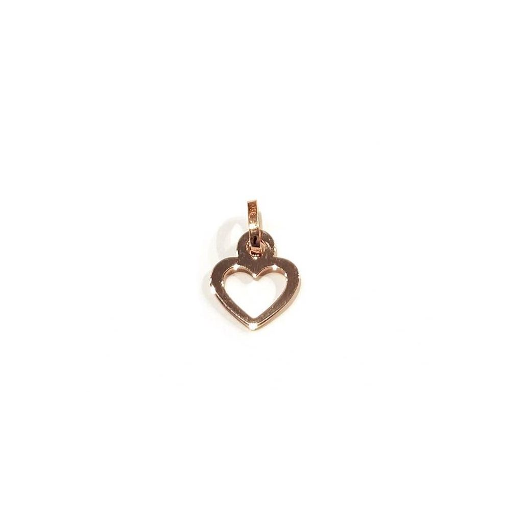 Ciondolo Cuore Piccolo Oro Rosa Forato
