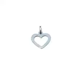 Ciondolo Cuore Grande Oro Bianco Forato