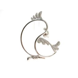 Parrot Brooch with Diamonds in White Gold