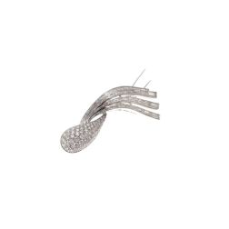 Drop Design brooch with Diamond pavé