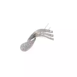 Spilla Drop Design con pavè di Diamanti