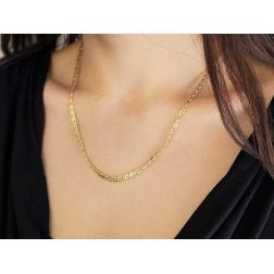 Necklace 50cm x3,60mm faceted tiger chain