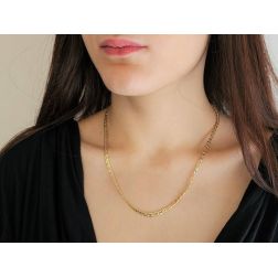 Necklace 50cm x3,60mm faceted tiger chain