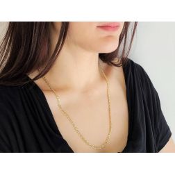 Collana 60cm x 3,60mm tigre sfaccettata foto indossata donna