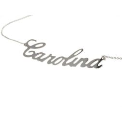 Collana Nome Oro Bianco GRANDE