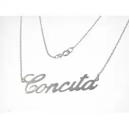 Collana Nome Oro Bianco GRANDE