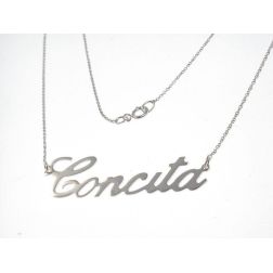 Name Necklace white  gold big version