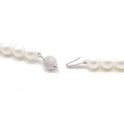 White Gold Diamond Bead Necklace