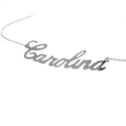 Collana Nome Oro Bianco GRANDE
