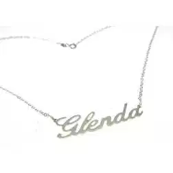 Collana Nome Oro Bianco GRANDE