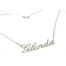 Name Necklace white  gold big version
