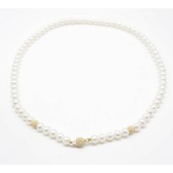 Collana Perle Centrale 2 Oro Giallo