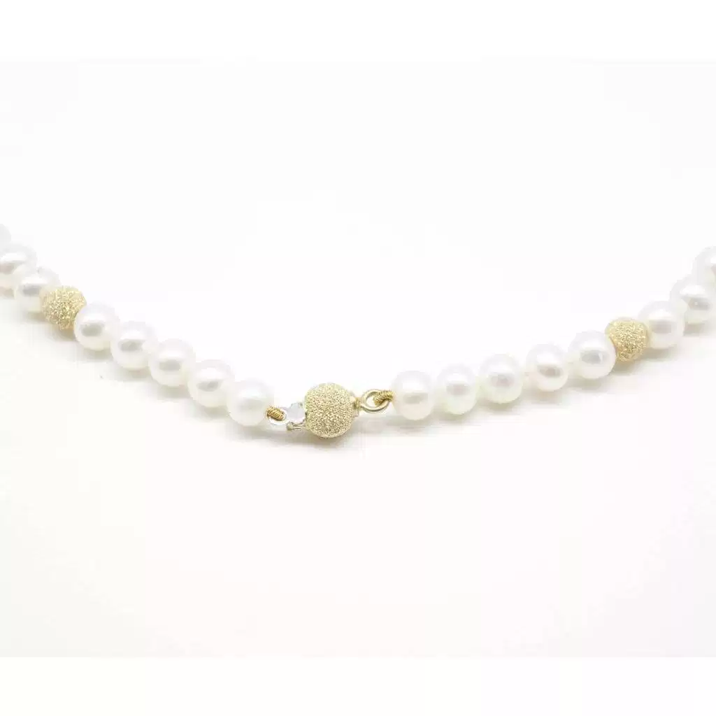 Collana Perle Centrale 2 Oro Giallo