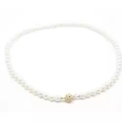 Collana Perle Luna Oro Giallo