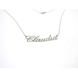 Name Necklace white  gold big version