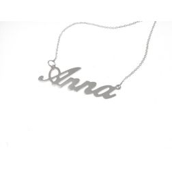 Collana Nome Oro Bianco GRANDE