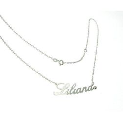 Name Necklace white  gold big version