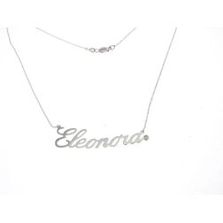 Name Necklace white  gold big version
