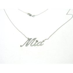 Name Necklace white  gold big version