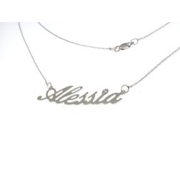 Name Necklace white  gold big version