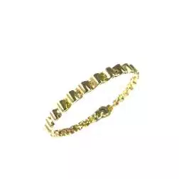 Semi-rigid bracelet with Wavy Wellow and Rose Gold segments