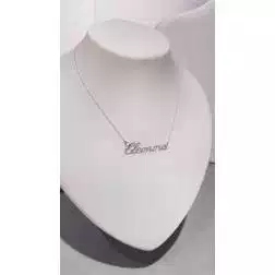 Collana Nome Oro Bianco GRANDE