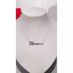 Collana Nome Oro Bianco GRANDE