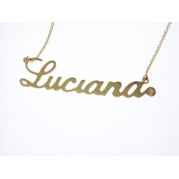 Name Necklace White Gold Big version