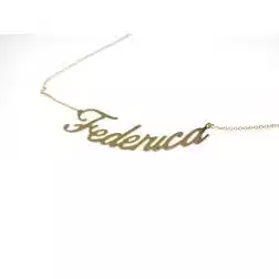 Collana Nome Oro Giallo GRANDE