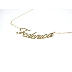 Name Necklace White Gold Big version