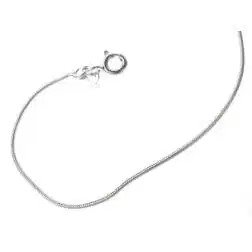 Cavigliera coda di topo oro bianco 0.95mm